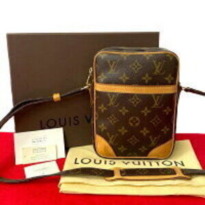 Louis Vuitton Danube Monogram logo leather shoulder brown